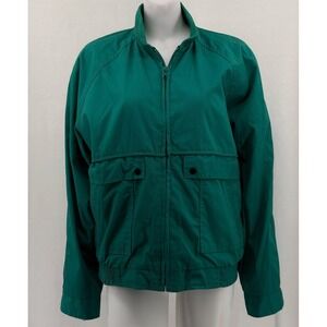 Vintage Saddlery Jacket Mens M Green Equestrian Windbreaker Cooper Collections
